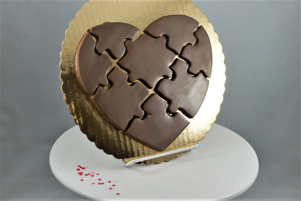 Chocolate Jigsaw Puzzle Heart