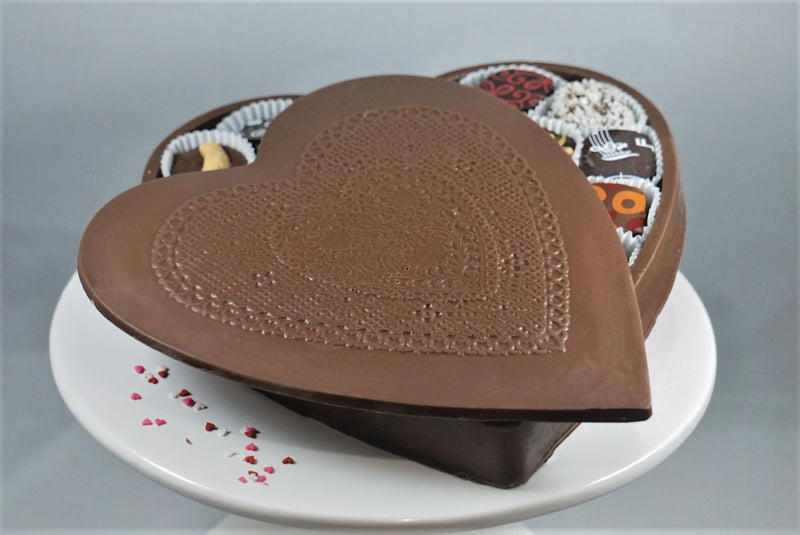 Large Chocolate Heart Shaped Truffle Box