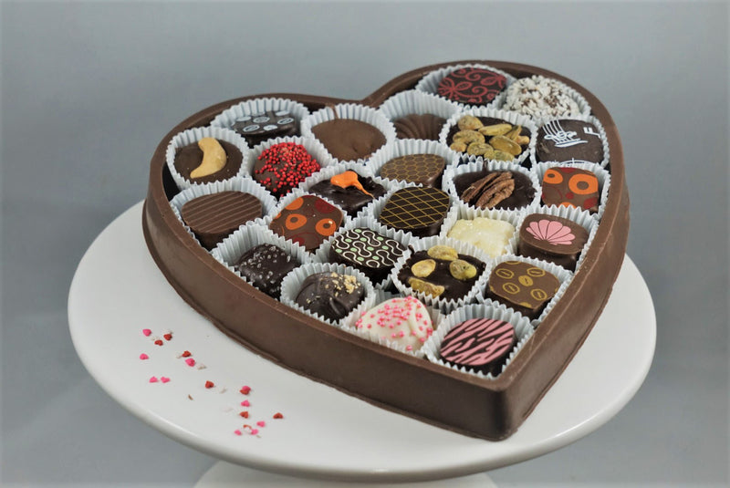 Large Chocolate Heart Shaped Truffle Box