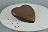 Solid Chocolate Heart with 'Happy Valentine's Day' Message