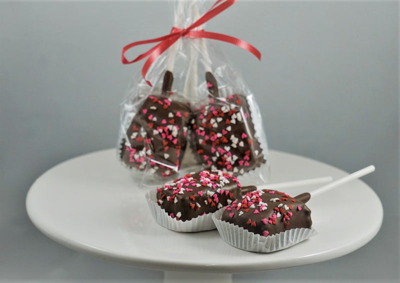 Valentine's Rice Krispies on a Stick