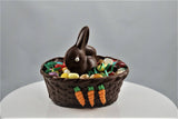 Small Chocolate Basket with Pudgy Bunny and Jellies
