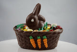 Small Chocolate Basket with Pudgy Bunny and Jellies
