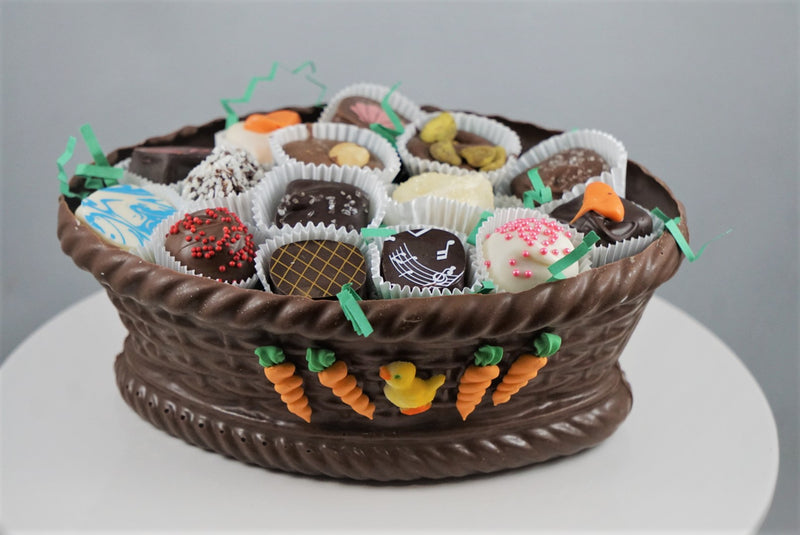 Medium Chocolate Easter Basket with Truffles