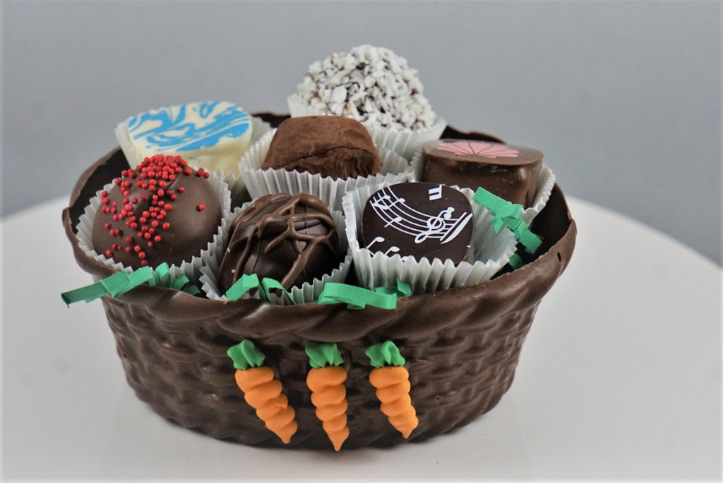 Small Chocolate Easter Basket with Truffles