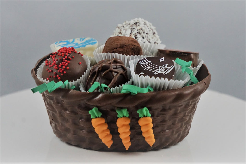 Small Chocolate Easter Basket with Truffles