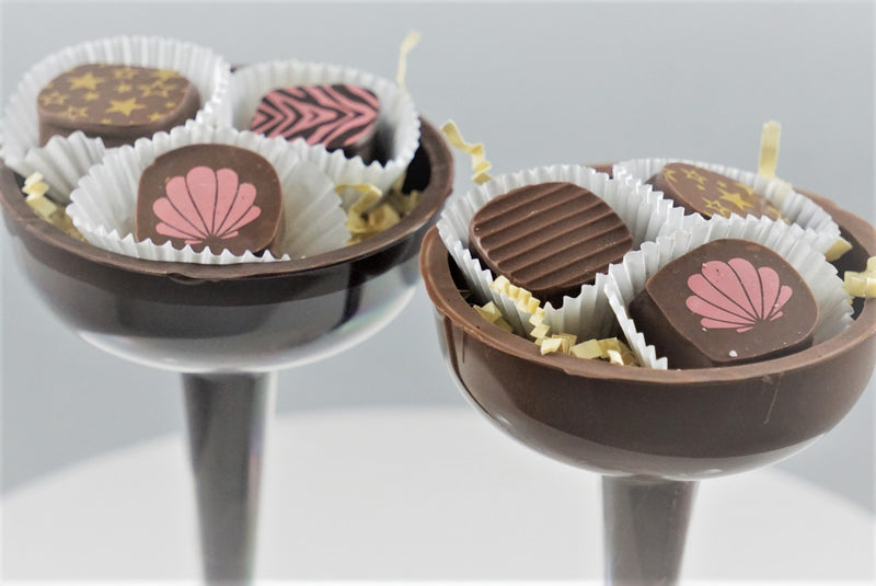 Chocolate Dipped Champagne Flutes