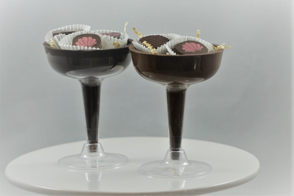 Chocolate Dipped Champagne Flutes