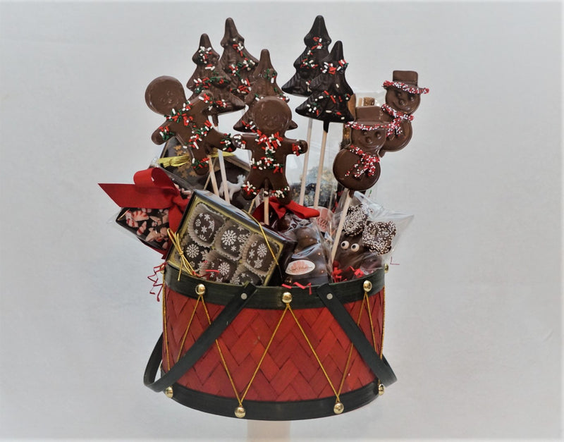 Christmas Drum Basket