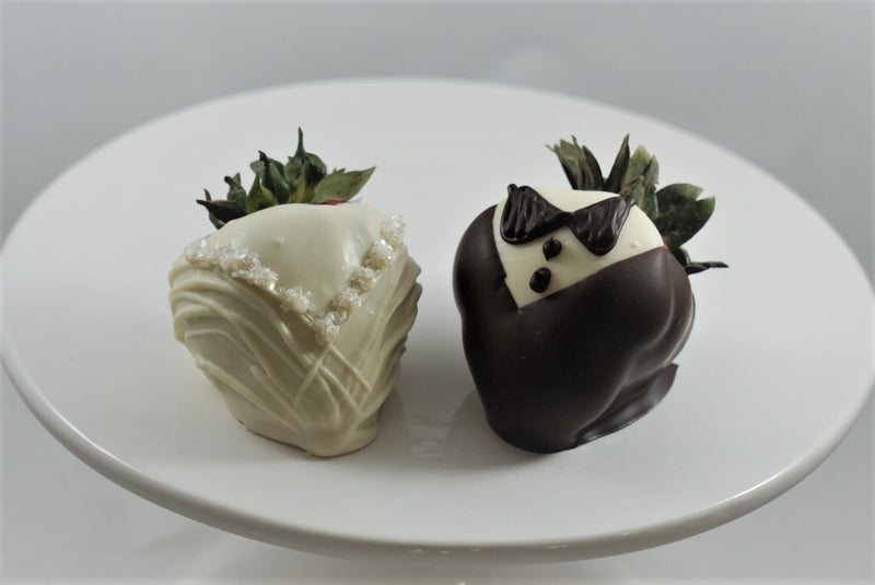 Mr & Mrs Chocolate Dipped Strawberries