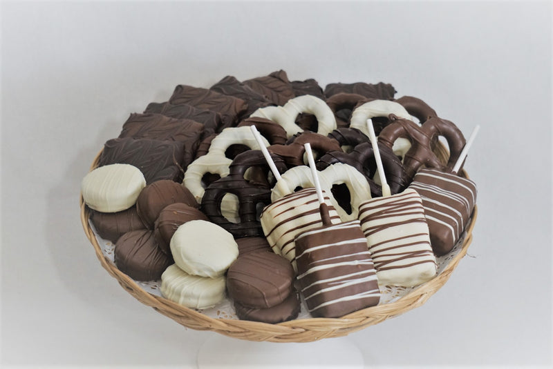 12 Inch Wicker Tray of Treats