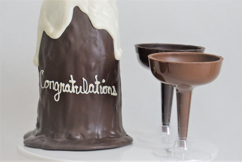 Chocolate Dipped Wine Bottle